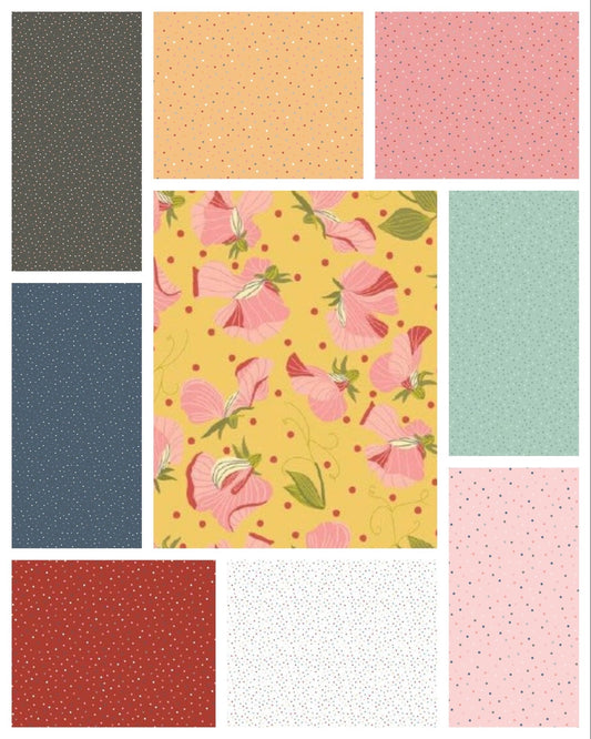 Poppie Cotton Corn Maze Quilt Kit Featuring Poppie Cotton Country Confetti Fabrics Finished Size 54”x54” Premium 100% Cotton Fabrics