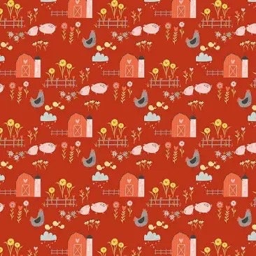 LAST ONE!! Poppie Cotton 5 Yard Bundle Box Assorted Prints on Reds Premium 100% Cotton Quilt Shop Quality Fabrics