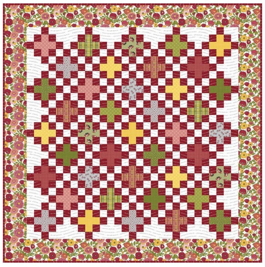 Jillily Studio Think Positive Quilt Pattern Finished Size: 70"x70"