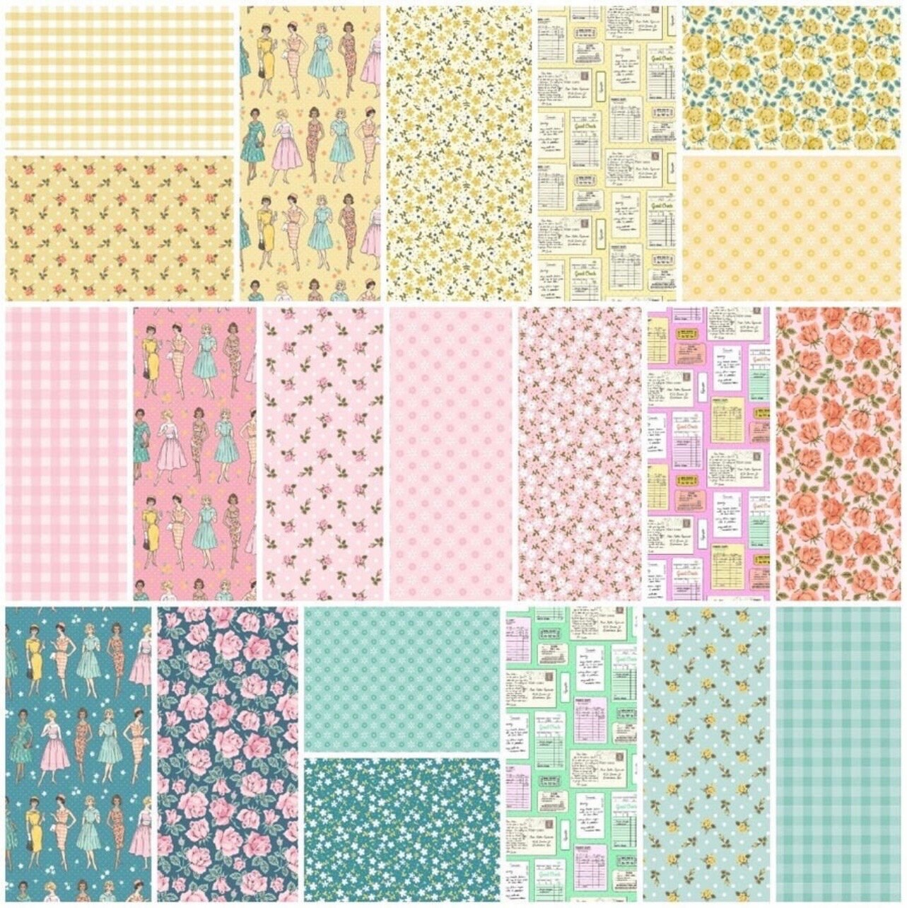 LAST ONE!! Poppie Cotton Shopping Day Quilt Kit Featuring Poppie Cotton Delightful Department Store Fabrics Finished Size: 60"x64"