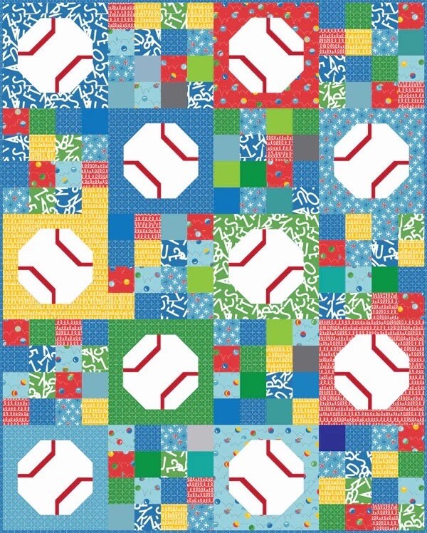 Cluck Cluck Sew Batter Up Quilt Pattern (3 Size Variations Per Pattern)