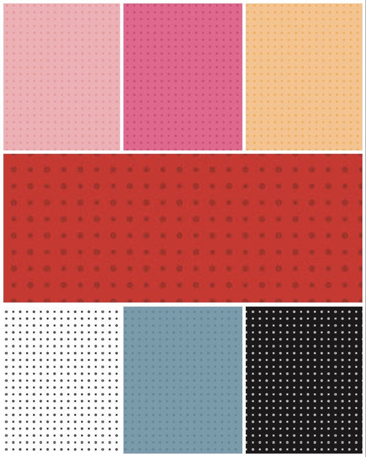 Poppie Cotton Farmhouse Favorites Fabric Collection Kiss Hug on Eyeshadow Blue Premium 100% Cotton Quilt Shop Quality Fabrics