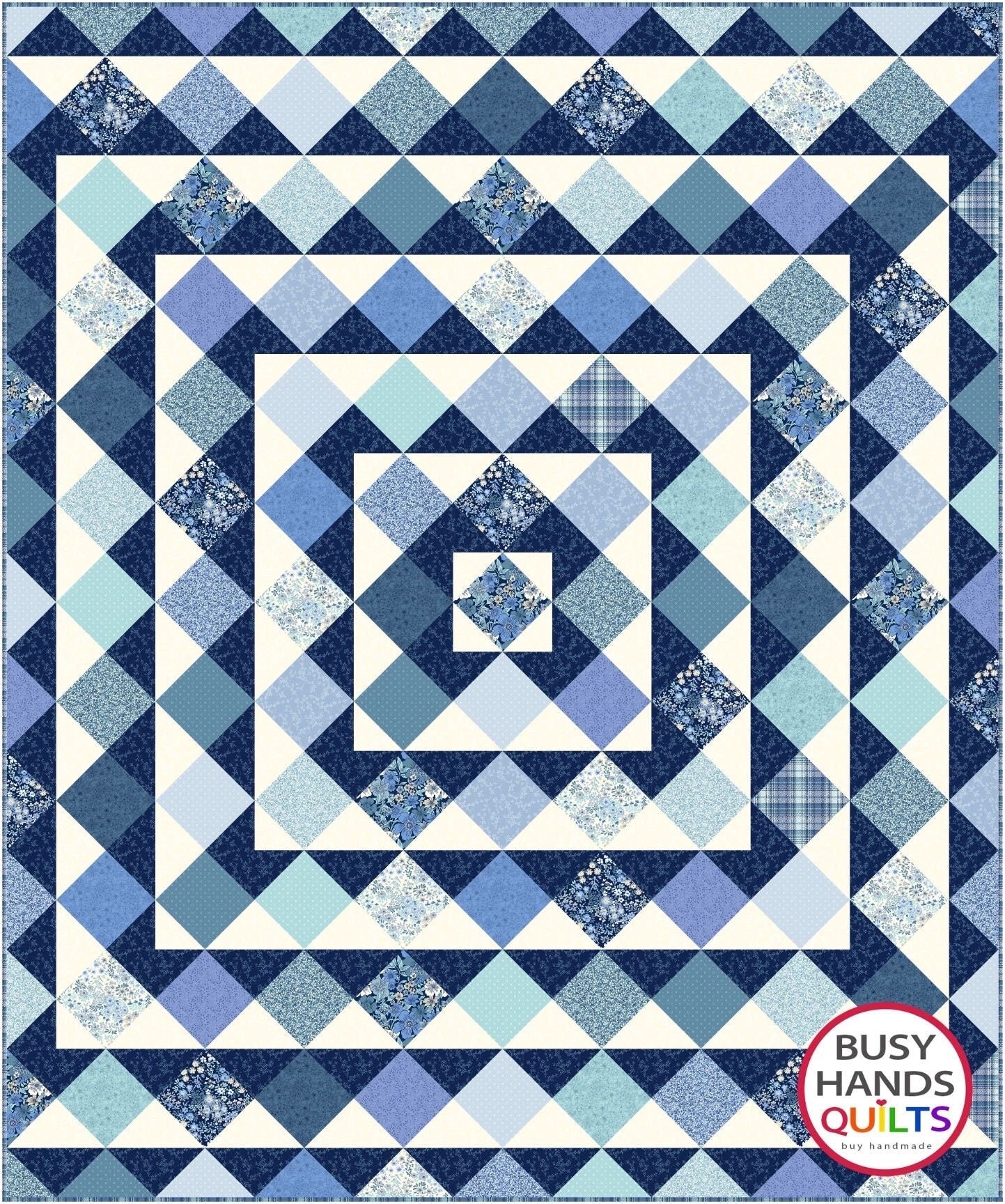 Busy Hands Quilts Skip to My Lou Quilt Pattern (5 Size Variations Per Pattern)