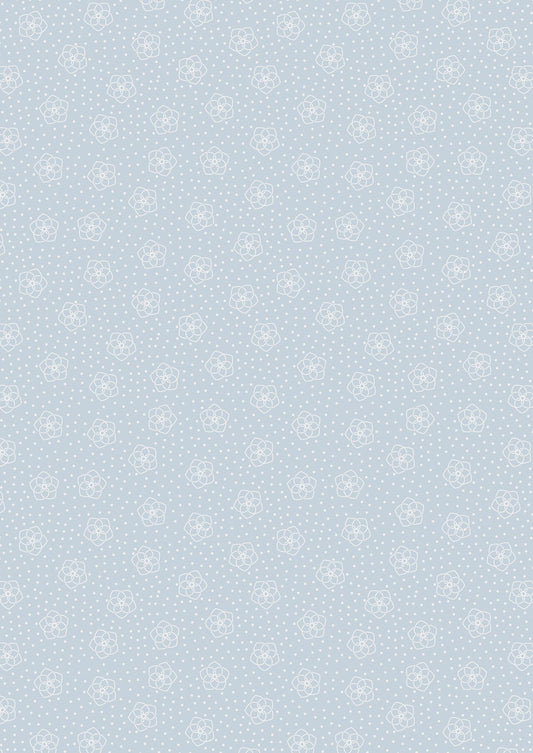 Lewis & Irene Celtic Fairies Fabric Collection Silver Metallic Celtic Flowers on Light Blue Premium 100% Cotton Quilt Shop Quality Fabrics