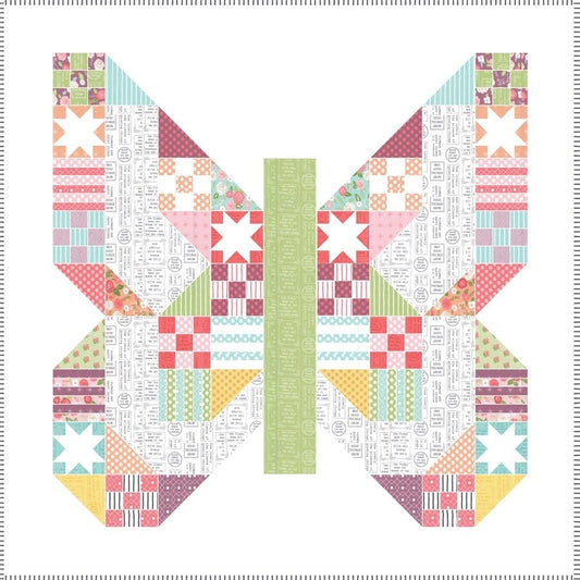 Lella Boutique Butterfly Patch Quilt Pattern Finished Size: 60"x60"