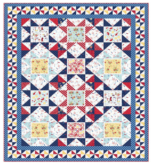 The Whimsical Workshop Hello Sumer Quilt Pattern Finished Size: 63"x79"