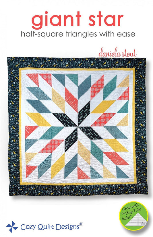 Cozy Quilt Designs Giant Star Quilt Pattern -5 Size Variations Per Pattern