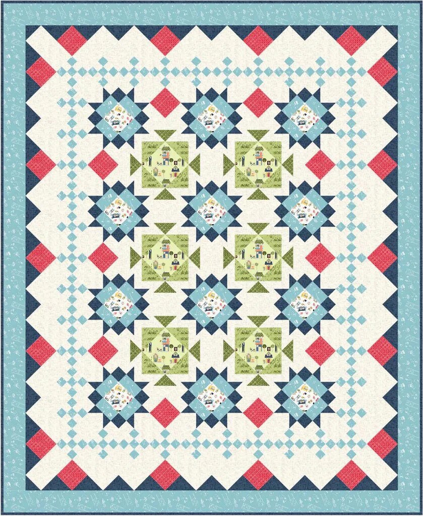Bound To Be Quilting Stars Point Home Quilt Pattern Finished Size: 77"x94"