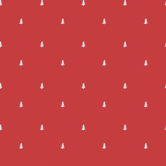 Riley Blake Love You S'more Fabric Collection Trees on Red Premium 100% Cotton Quilt Shop Quality Fabrics