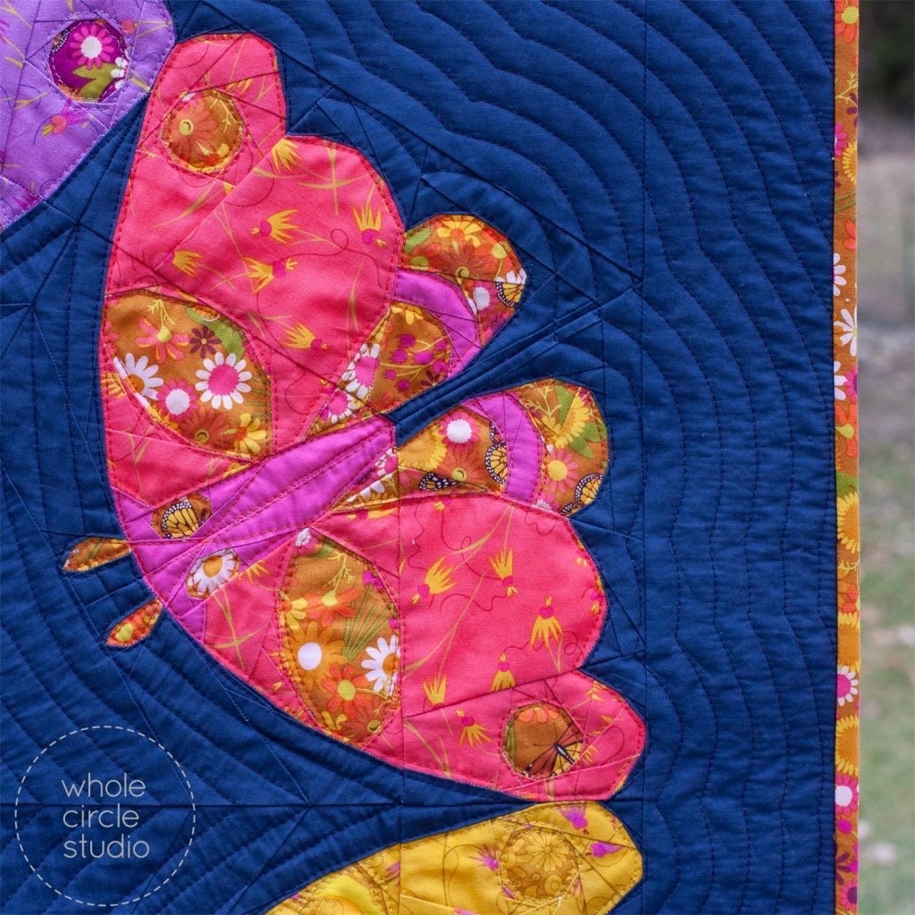Whole Circle Studio Modern Moths Mini Quilt Pattern Finished Size: 32"x32"