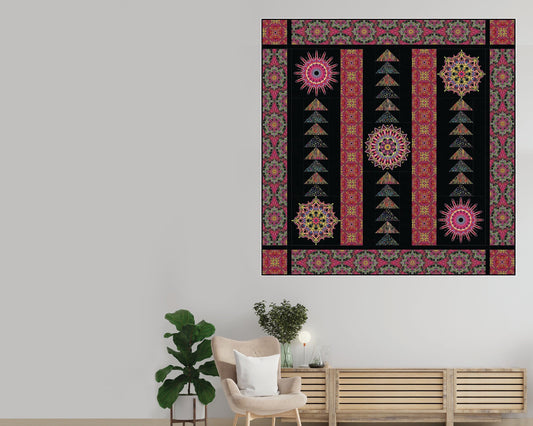 Benartex Artistry Needlestars by Paula Nadelstern's Going Up Quilt Kit Finished Size: 57"x57"