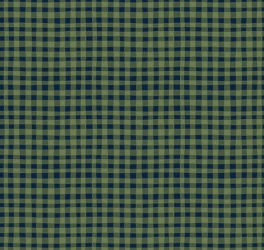 Riley Blake Love You S'more Fabric Collection Gingham on Olive Premium 100% Cotton Quilt Shop Quality Fabrics