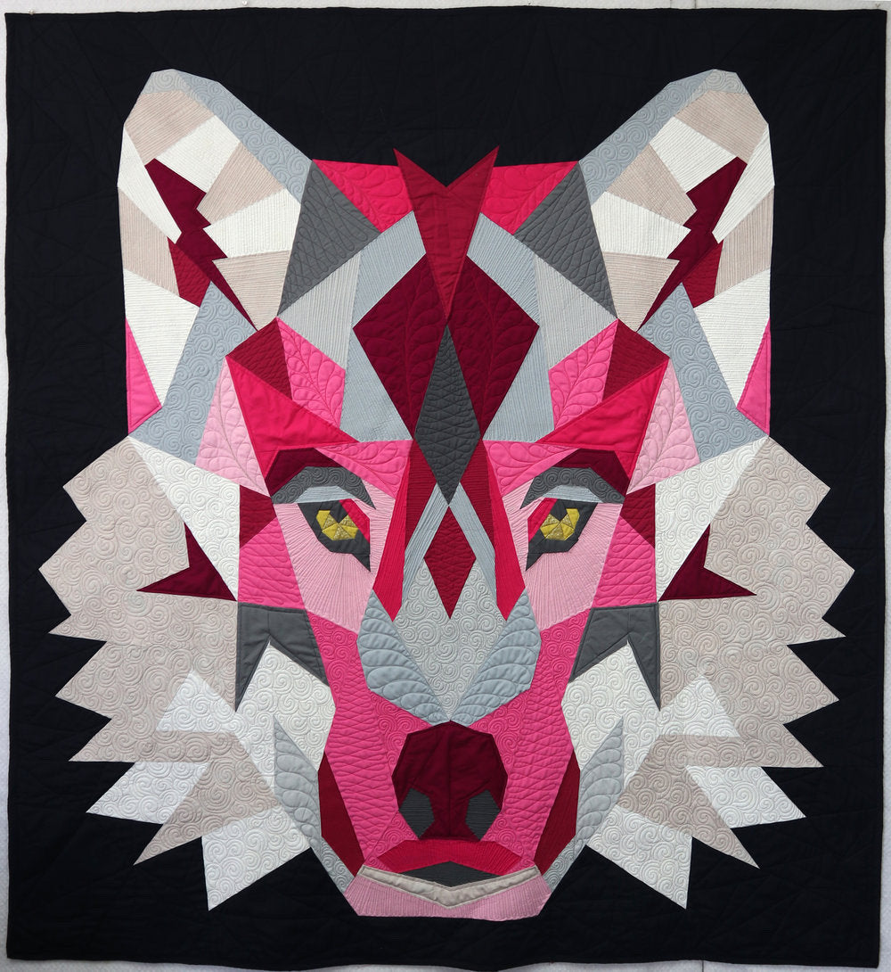 Violet Craft The Wolf Abstractions Quilt Pattern (Finished Size 60"x65")
