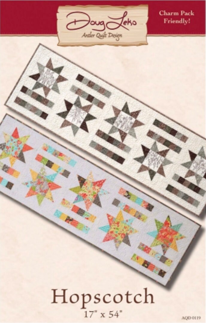 Hopscotch Runner Pattern by Doug Leko Antler Quilt Design Pattern (Finished Size 17"x54")