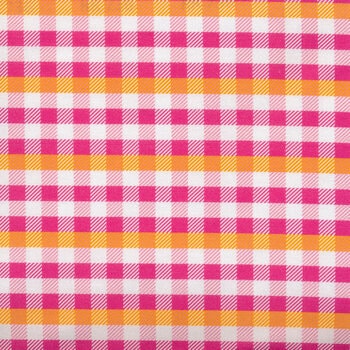 Poppie Cotton Kitty Loves Candy Fabric Collection Halloween Plaid on Pink Premium 100% Quilt Shop Quality Cotton Fabrics