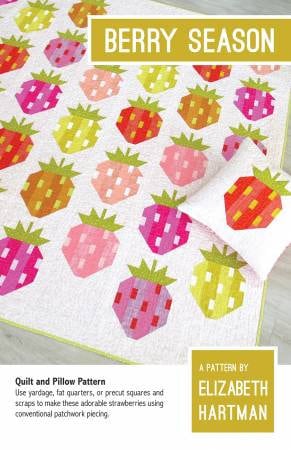 LAST RESTOCK! Elizabeth Hartman Berry Season Quilt Kit Featuring Robert Kaufman Fabrics Finished Size: 54"x64" Premium 100% Cotton Fabrics