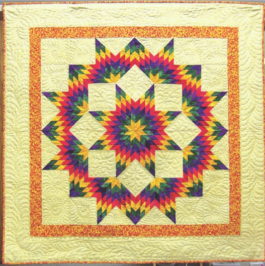 Quiltsmart Bitty Broken Lone Star (Little Lone Star) Quilt Printed Interfacing & Pattern Pack