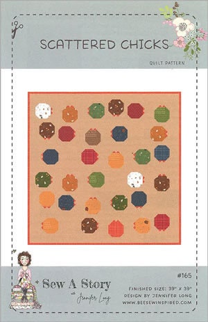 LAST RESTOCK! Riley Blake Bee Sew Inspired Scattered Chickens Quilt Kit Featuring Country Life Fabric Collection