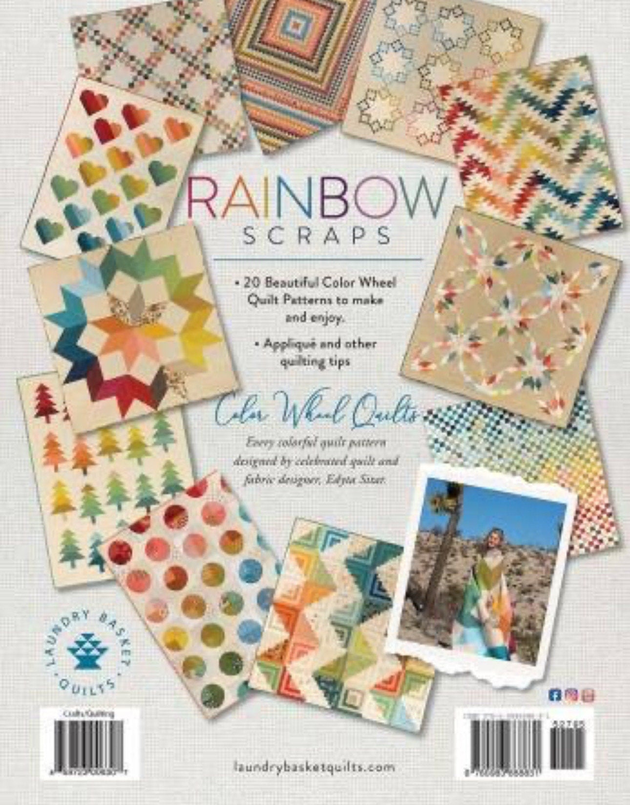 Laundry Basket Quilts Rainbow Scraps Quilt Pattern Book (20 colorful patterns per book)