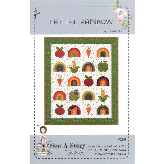 LAST RESTOCK!! Riley Blake Bee Sew Inspired Eat The Rainbow Quilt Kit Featuring Country Life Fabric Collection