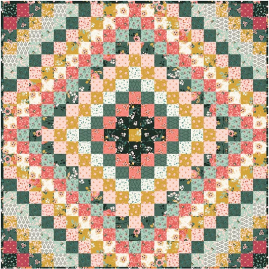 LAST RESTOCK!! Riley Blake Wrap Around Porch Quilt Kit Featuring Ashley Collett Design Porch Swing Fabric Collection Finished Size: 63"x63"
