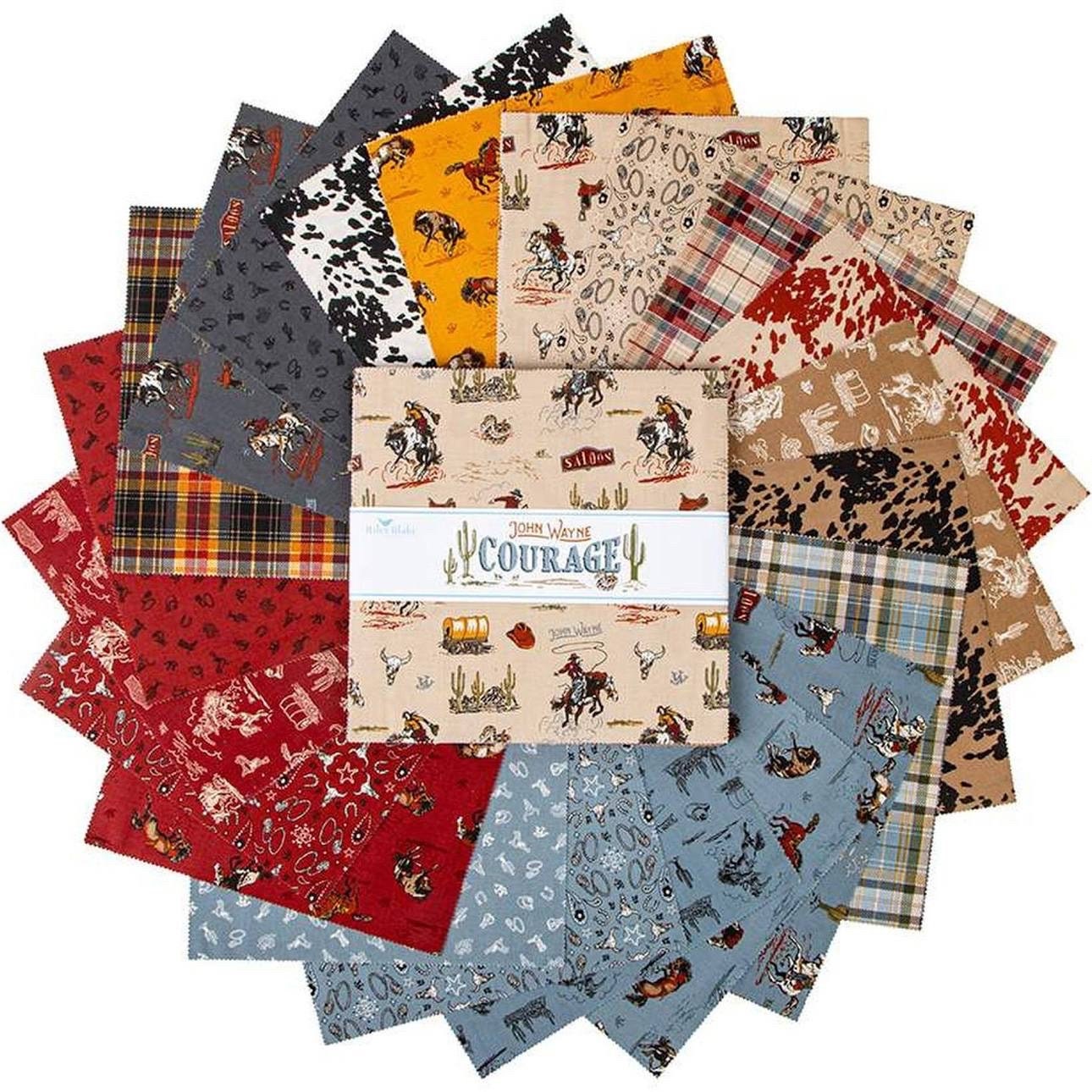 Riley Blake Courage And A Bit Of Luck Quilt Kit Featuring John Wayne Courage Fabric Collection Finished Size: 69"x76"