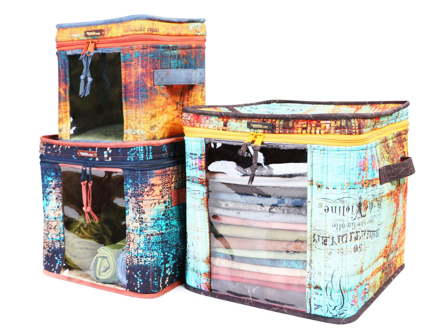 ByAnnie Room With a View Storage Container Pattern - 3 Size Variations Per Pattern (14 Colors of 18"x54" Mesh Packs Sold Separately)