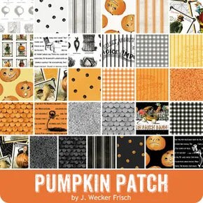 Riley Blake Patch Jacks Quilt Kit Featuring J Wecker Frisch Pumpkin Patch Fabric Collection Finished Size: 50"x50"