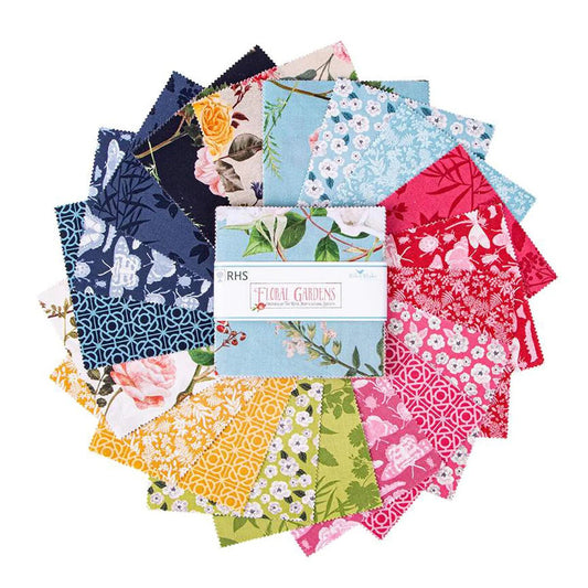 Riley Blake Floral Gardens Panel Quilt Kit Featuring The Royal Horticultural Society Floral Gardens Fabric Collection Finished Size: 60"x69"