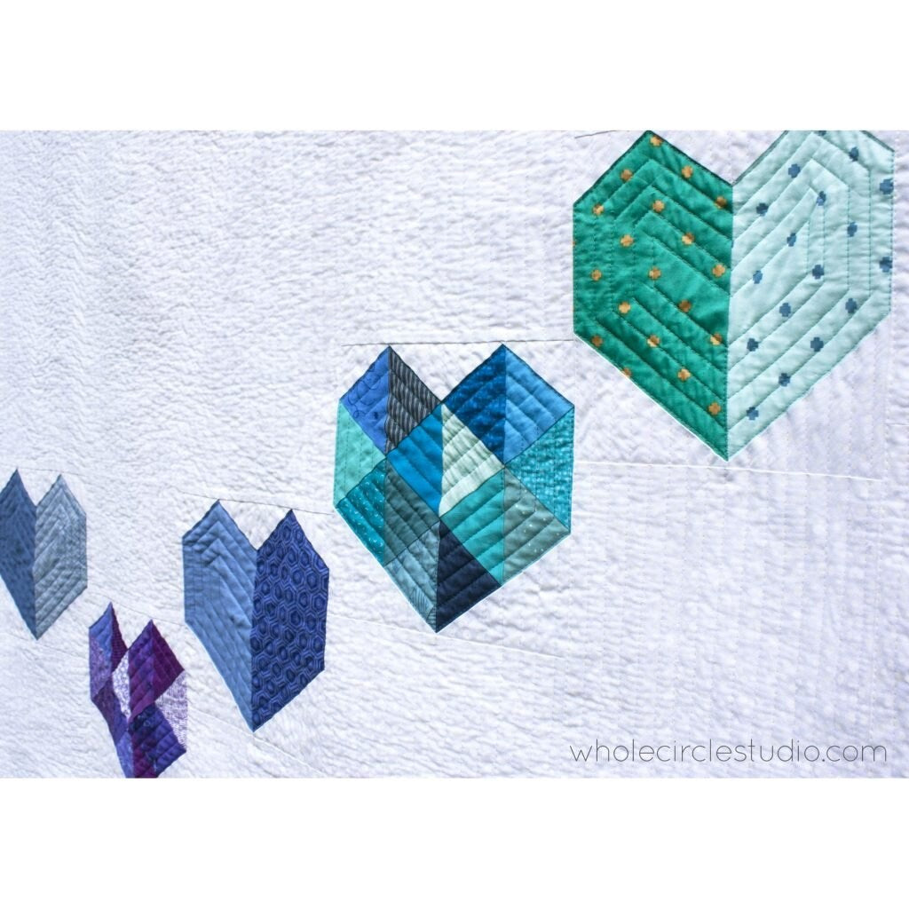 Whole Circle Studio Love At First Sight Quilt Pattern - 3 Size Variations Per Pattern
