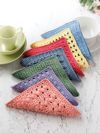 Annie's Crochet Learn-A-Stitch Dishcloths (7 Projects Per Pattern Book)