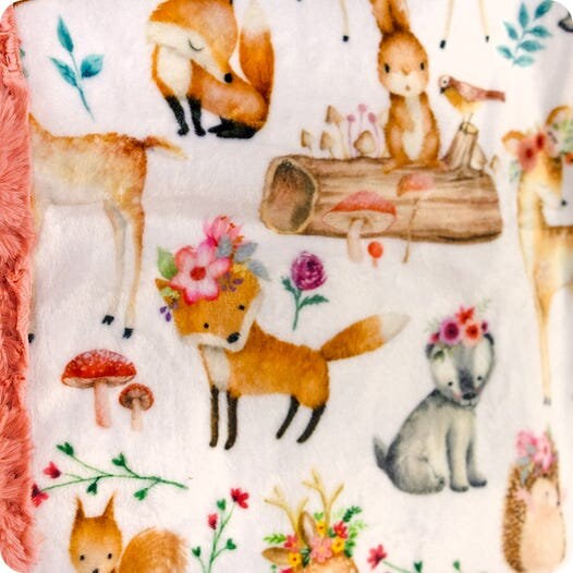 LAST ONE!! Lullaby Critter Grove Quilt Kit Featuring Cuddle by Shannon Fabrics Finished Size: 28"x41"