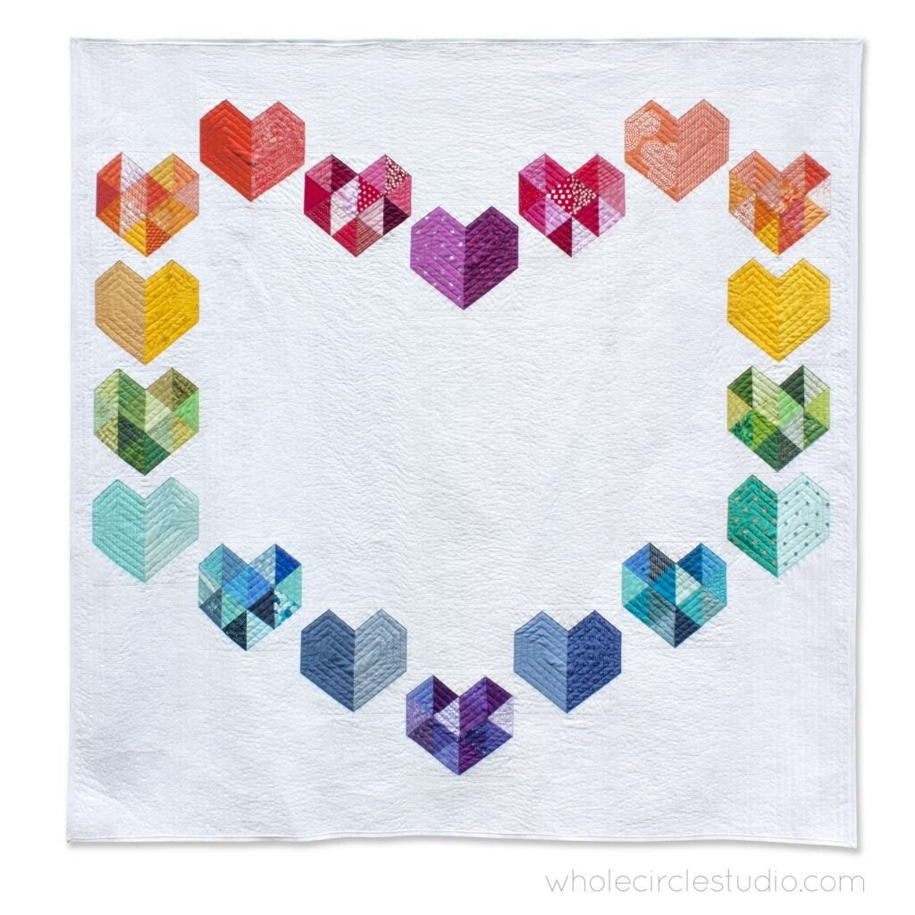 Whole Circle Studio Love At First Sight Quilt Pattern - 3 Size Variations Per Pattern