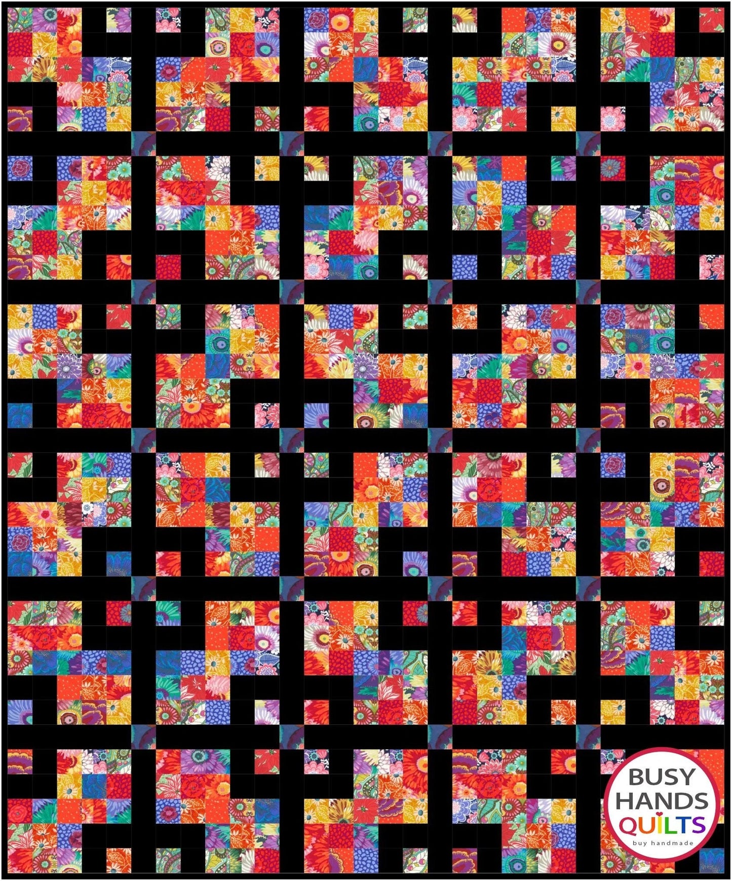 Busy Hands Quilts Grid Pop Quilt Pattern (8 Size Variations Per Pattern)