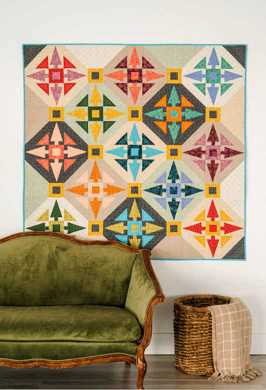 Sew Kind of Wonderful Compass Quilt Pattern Finished Size 59”x59”