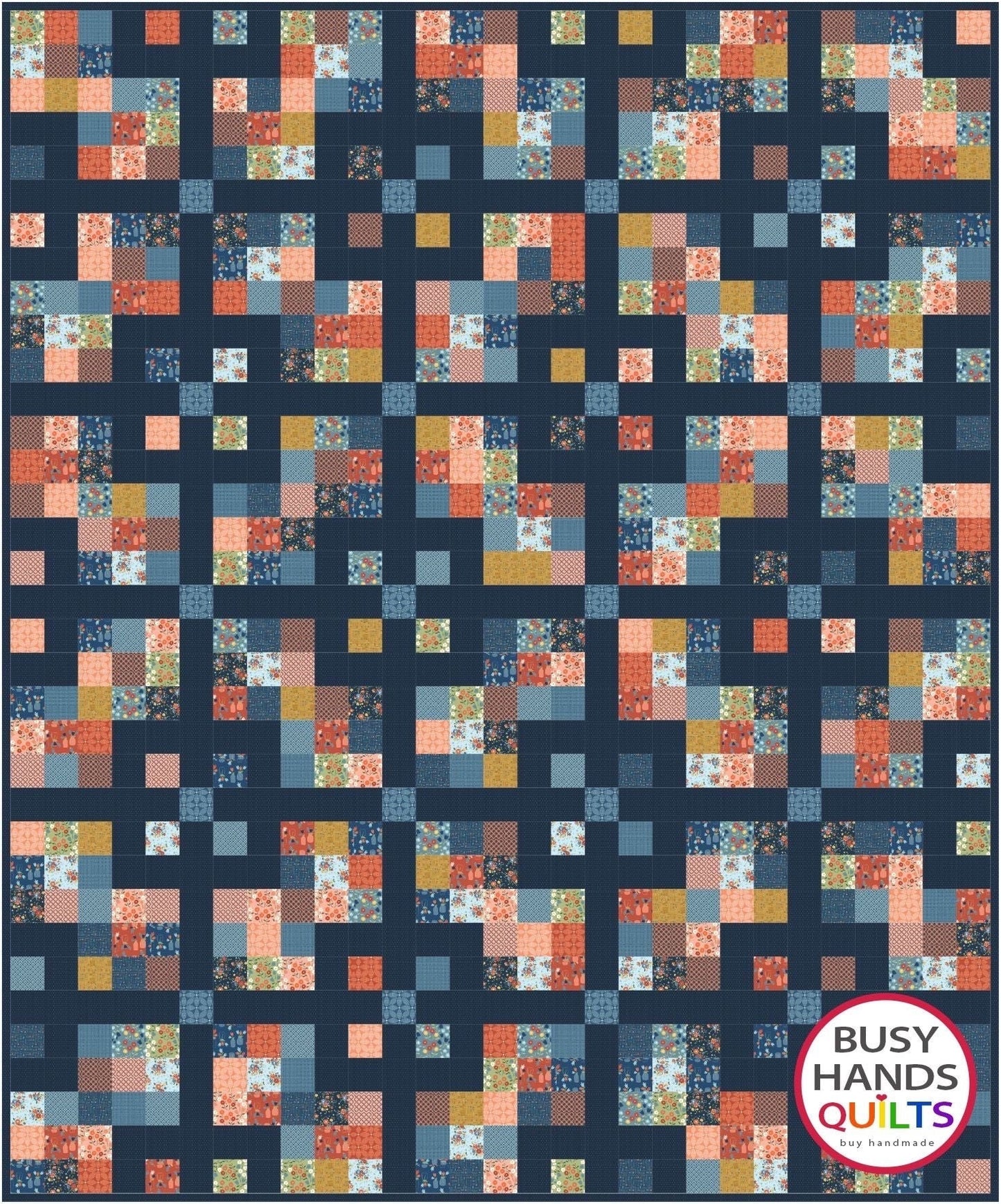 Busy Hands Quilts Grid Pop Quilt Pattern (8 Size Variations Per Pattern)