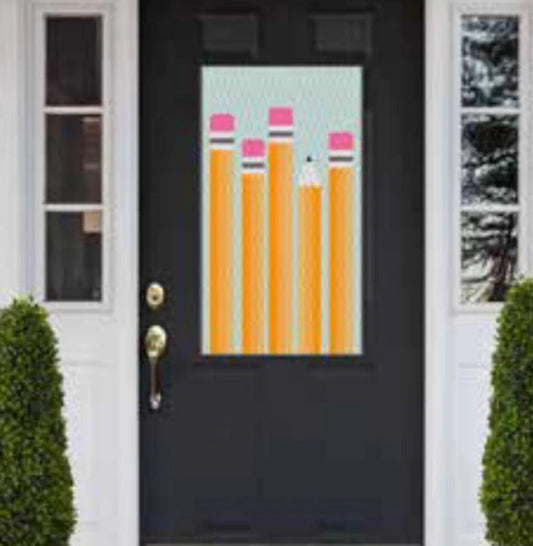 READY TO SHIP!! Riley Blake Door Banner of the Month June Back to School Door Banner Kit Finished Size 20"x36"