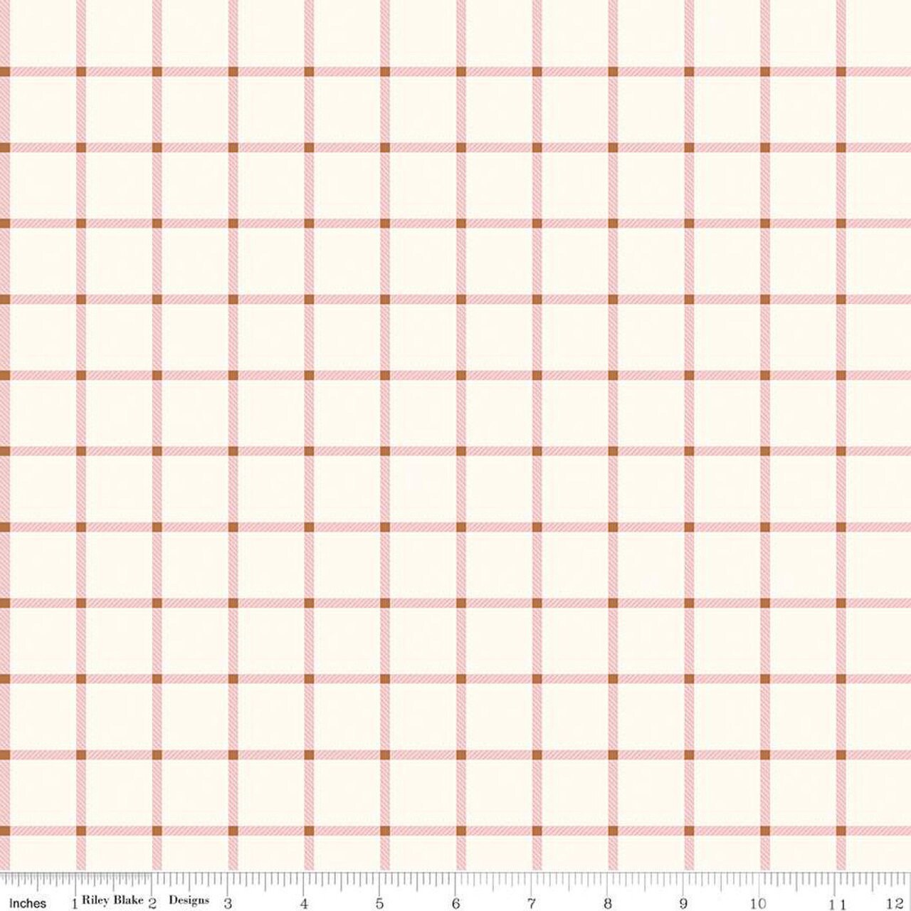 Riley Blake Sweetbriar Fabric Collection Plaid on Cream Premium 100% Cotton Quilt Shop Quality Fabrics