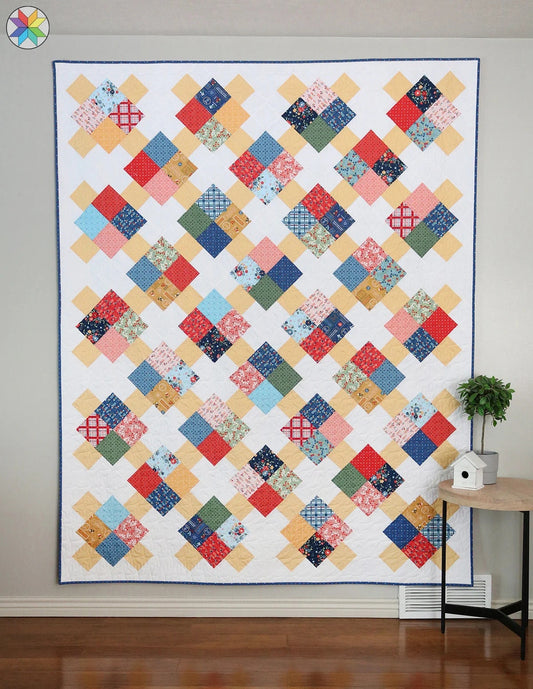 A Bright Corner Prime Time Quilt Pattern - 4 Size Variations Per Pattern