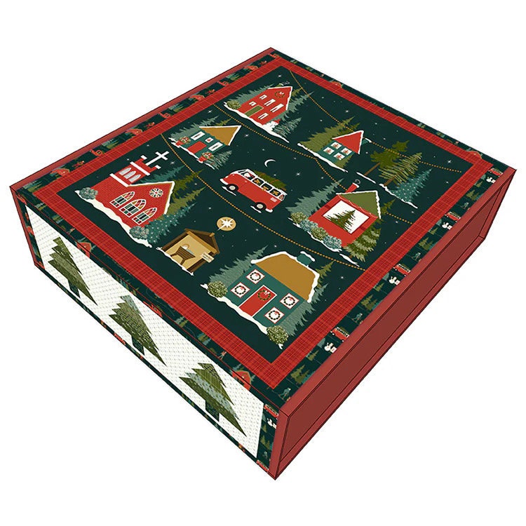 Riley Blake Christmas Is In Town Panel Quilt Kit Featuring Sandy Gervais Christmas Is In Town Fabric Collection