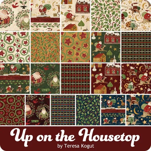 Riley Blake Up On The Housetop Panel Quilt Kit Featuring Teresa Kogut Up On The Housetop Fabric Collection