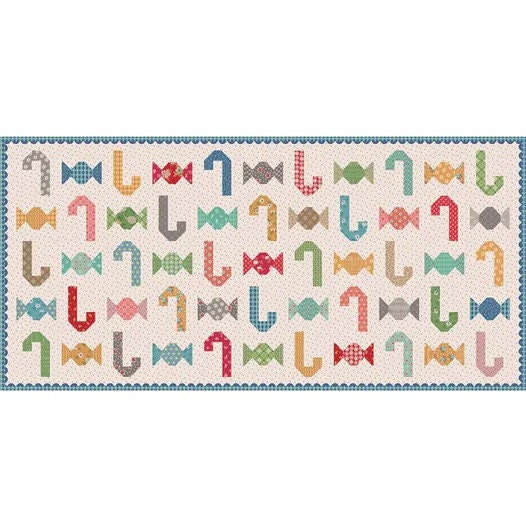 PREORDER Riley Blake Christmas Candy Runner Kit Featuring Lori Holt Home Town Holiday Fabric Collection SHIP AUG 2024