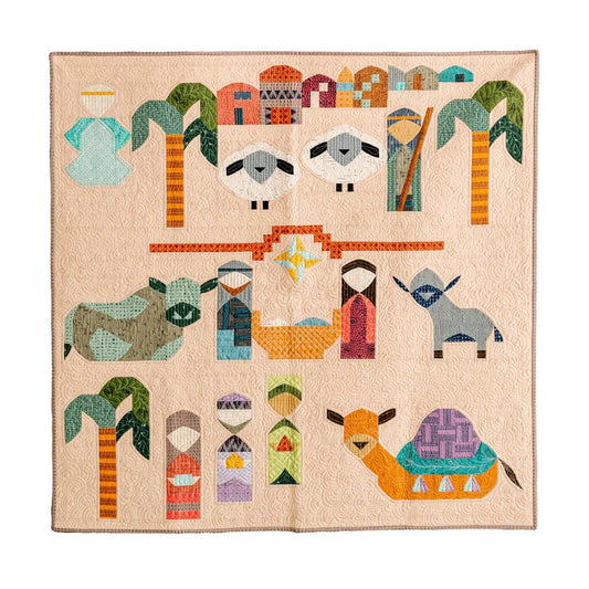 Sew Kind of Wonderful Oh Little Town Nativity Quilt Pattern Finished Size: 42"x42"