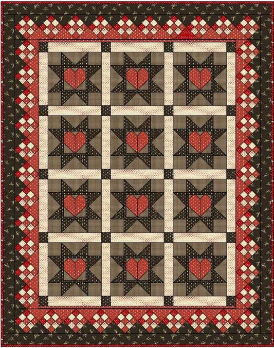 Laugh Yourself Into Stitches Farmhouse Love Quilt Pattern Finished Size: 57"x73"