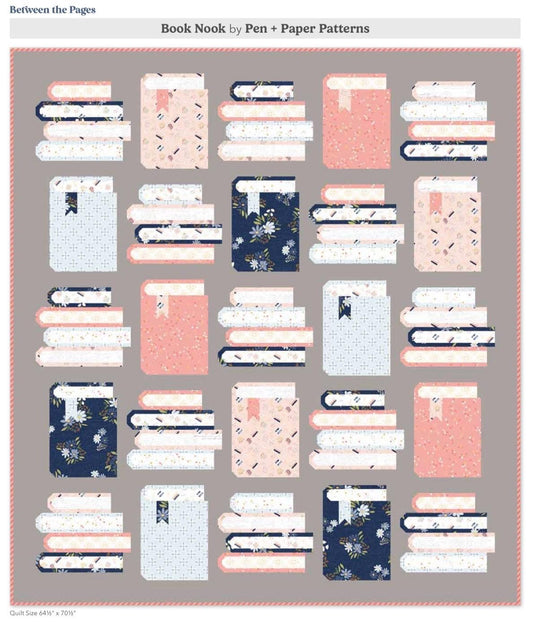 SHIPPING NOW!! Riley Blake Pen & Paper Patterns Book Nook Quilt Kit Featuring Fran Gulik Between The Pages Fabric Collection