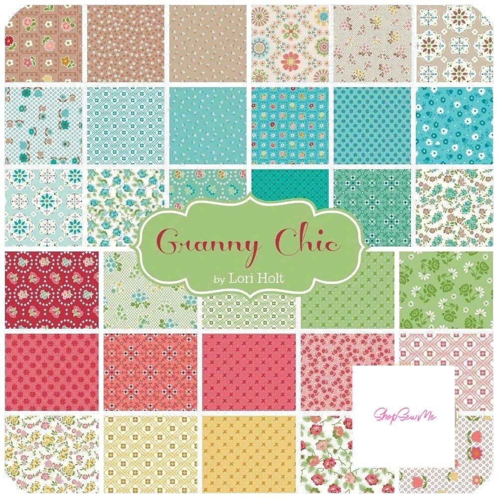 WIDEBACKS! Riley Blake Granny Chic Fabric Collection Vintage Embroidery on Pink Wideback ( 107"-108" Width) Premium 100% Cotton Fabrics
