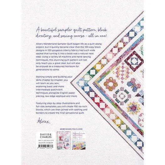 David & Charles Quilt Patterns Alice's Wonderland Sampler Quilt 100 Quilt Blocks to Improve Your Sewing Skills Book (Hardcover)