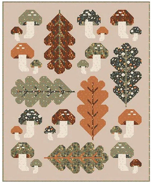 Riley Blake Forest Fungi Quilt Kit Featuring Simple Simon & Co Pumpkin Spice Fabric Collection SHIP JSEPT 2024
