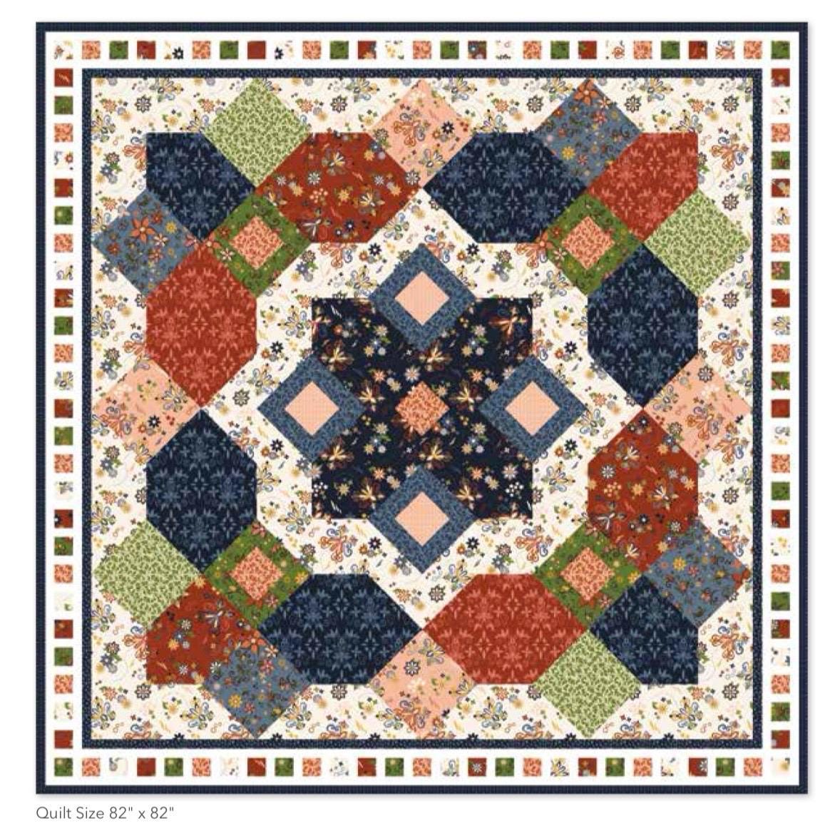 SHIPPING NOW!! Riley Blake Mama Gypsy Quilt Kit Featuring Curated Blooms Fabric Collection