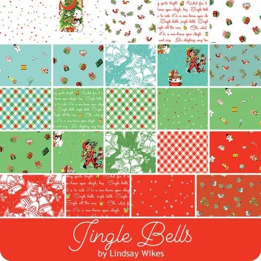 Riley Blake Jingle Bells Fabric Collection 24 Fat Quarter Bundle